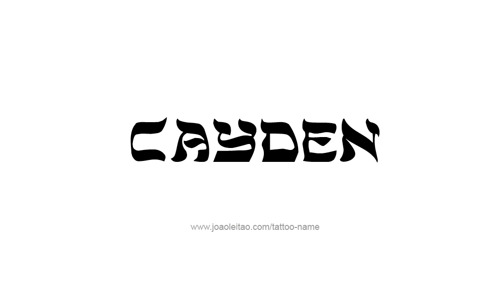 Tattoo Design  Name Cayden   