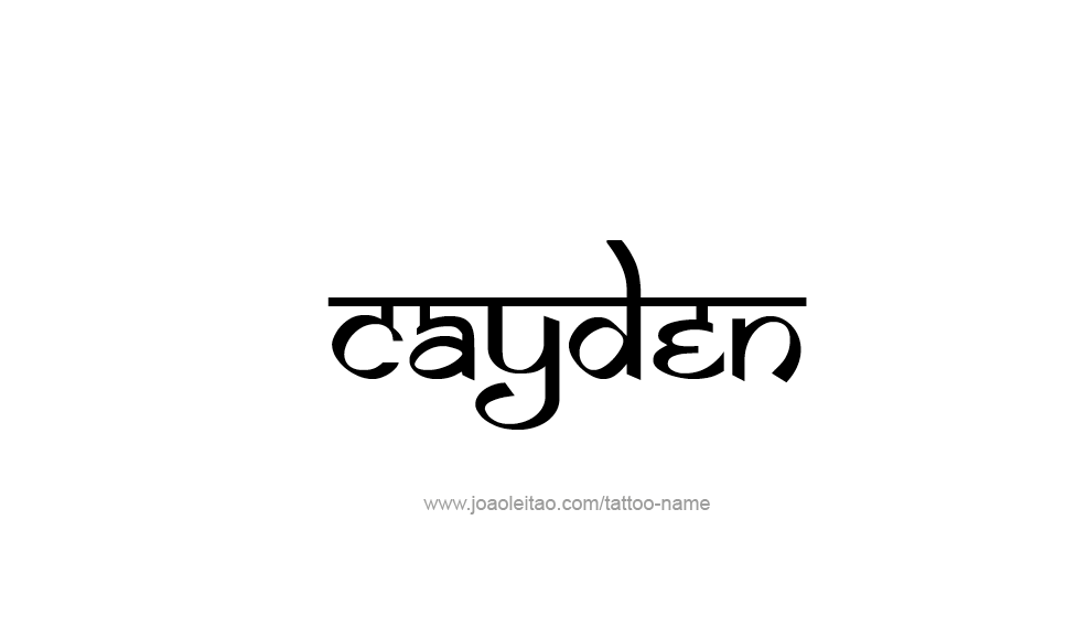 Tattoo Design  Name Cayden   