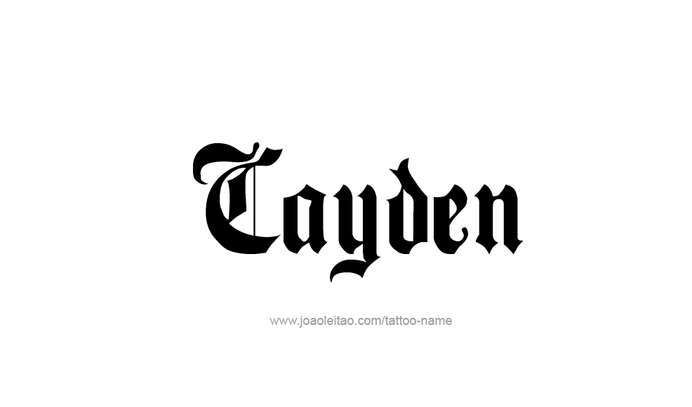 Tattoo Design  Name Cayden   