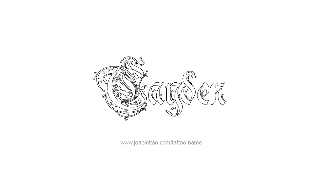 Tattoo Design  Name Cayden   