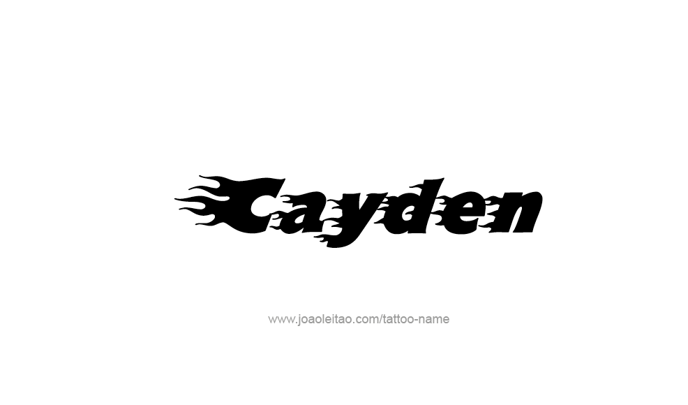 Tattoo Design  Name Cayden   