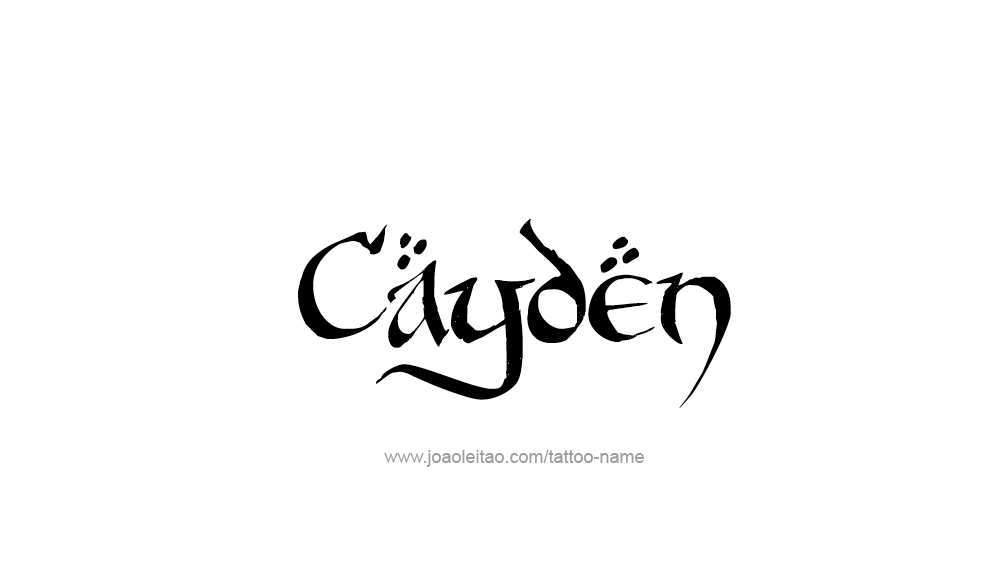 Tattoo Design  Name Cayden   