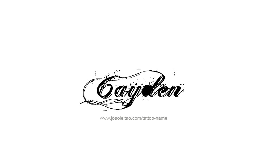 Tattoo Design  Name Cayden   