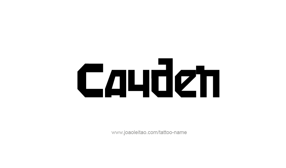 Tattoo Design  Name Cayden   