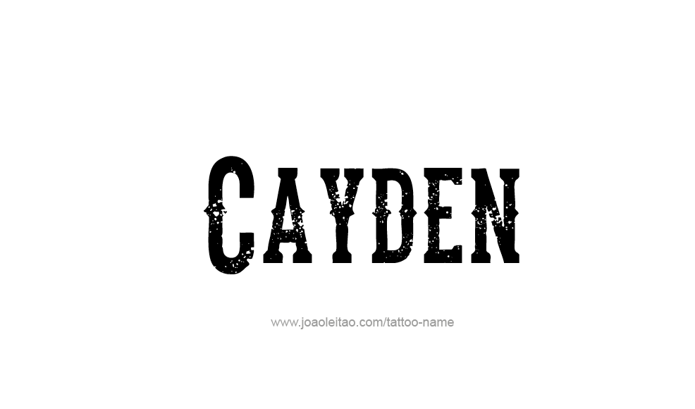 Tattoo Design  Name Cayden   