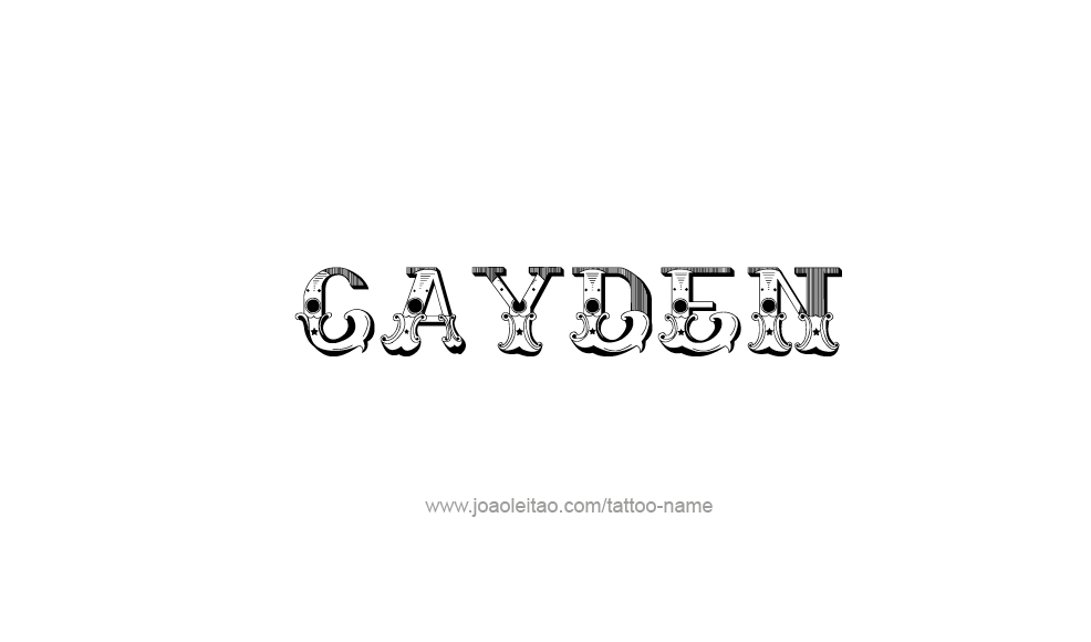 Tattoo Design  Name Cayden   