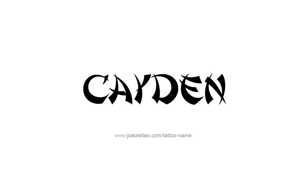 Tattoo Design  Name Cayden