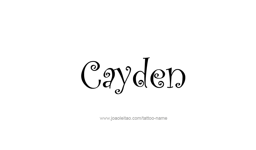 Tattoo Design  Name Cayden   