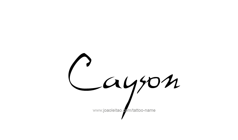 Tattoo Design  Name Cayson   