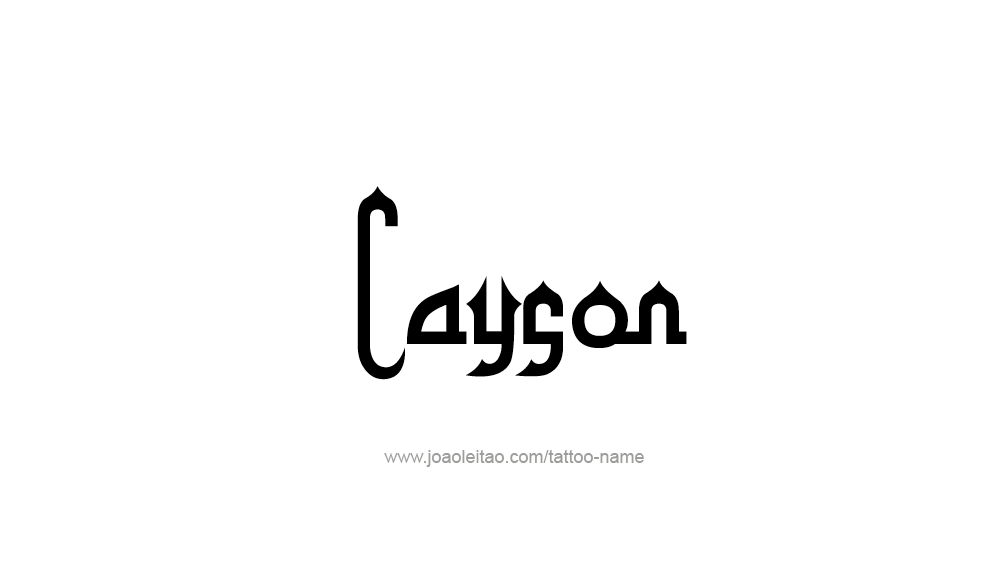 Tattoo Design  Name Cayson   