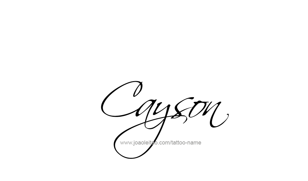 Tattoo Design  Name Cayson   