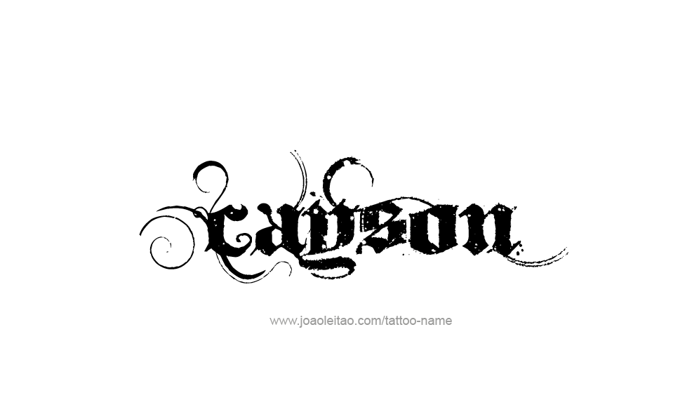 Tattoo Design  Name Cayson   