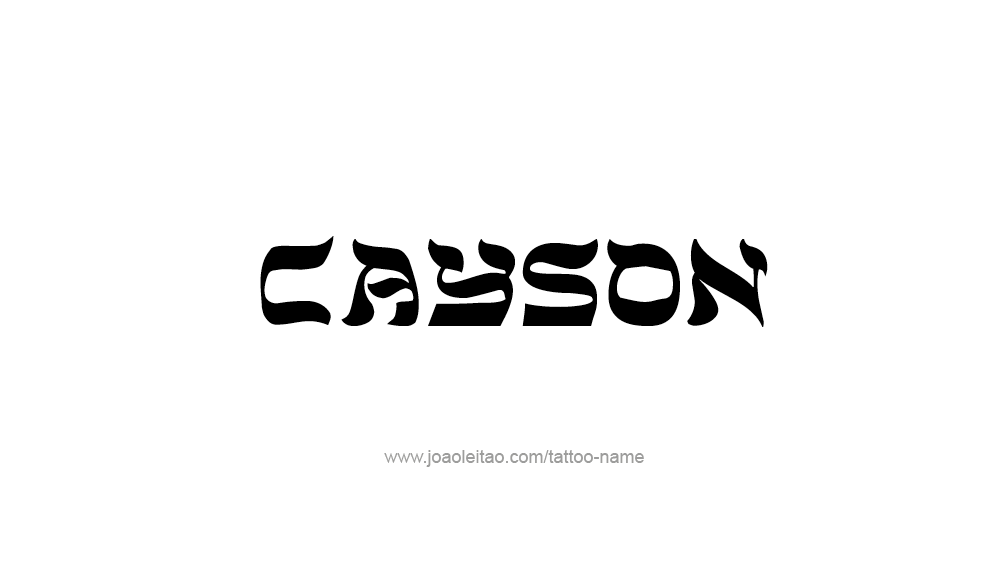 Tattoo Design  Name Cayson   