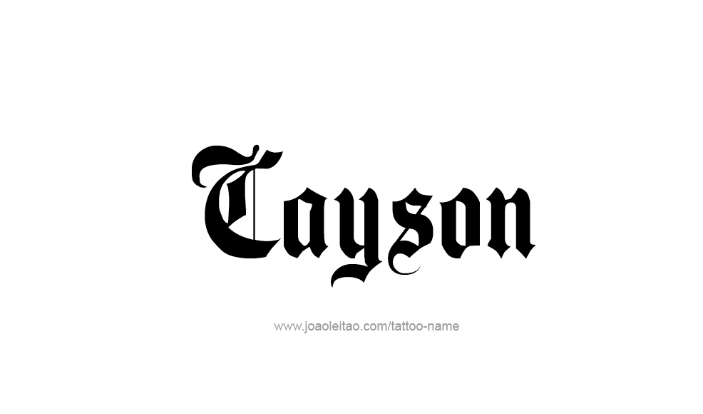 Tattoo Design  Name Cayson   