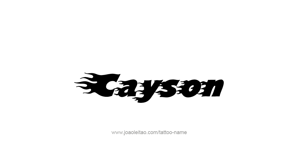 Tattoo Design  Name Cayson   