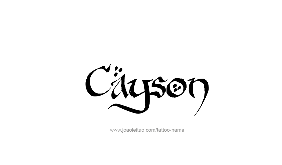 Tattoo Design  Name Cayson   