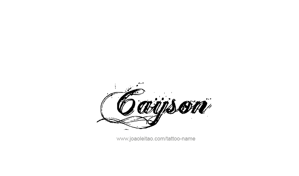 Tattoo Design  Name Cayson   