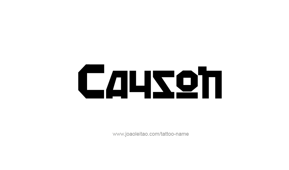 Tattoo Design  Name Cayson   