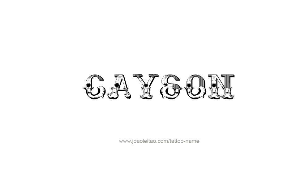 Tattoo Design  Name Cayson   