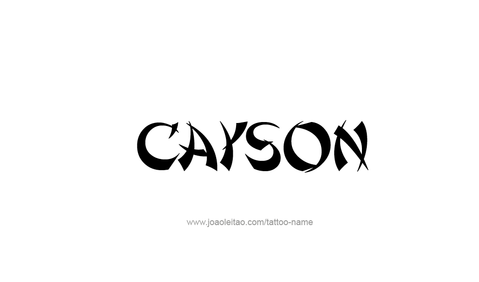 Tattoo Design  Name Cayson