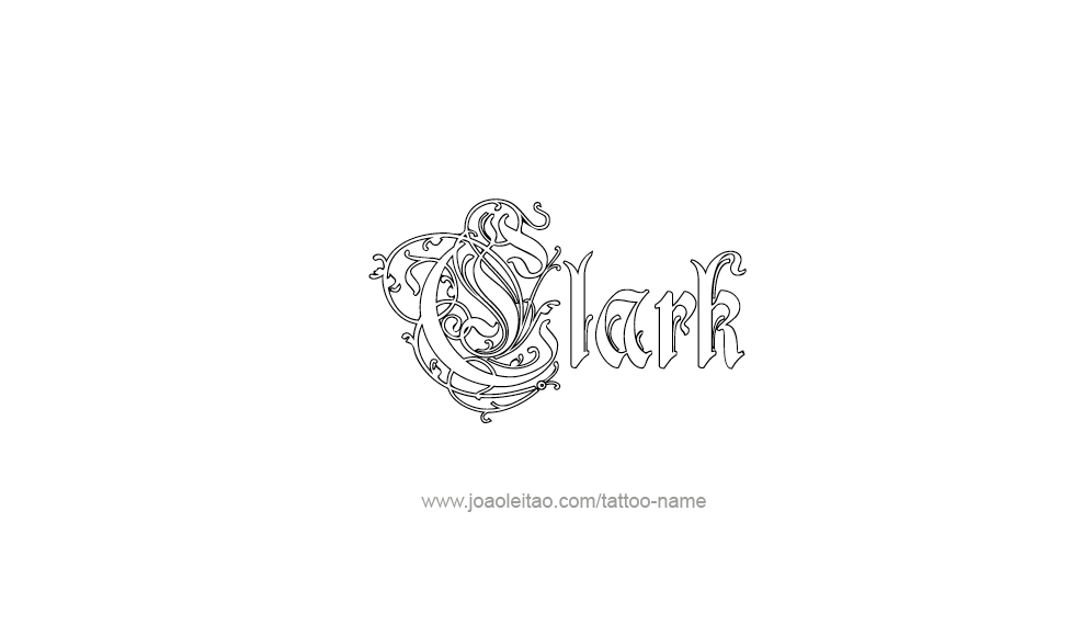 Tattoo Design  Name Clark   