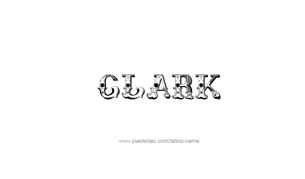 Tattoo Design  Name Clark   