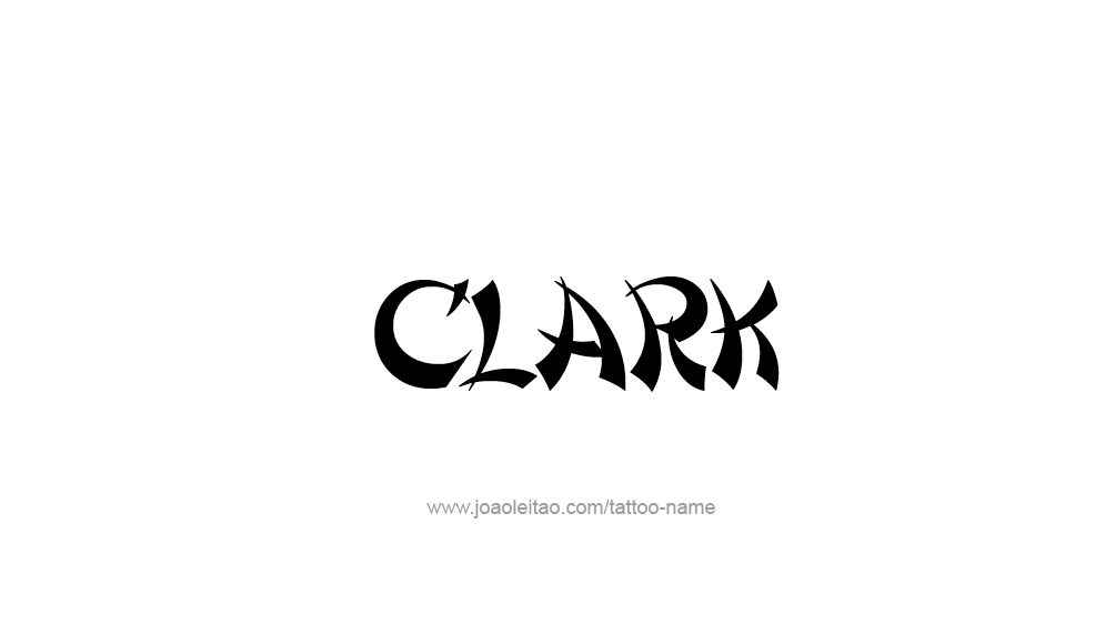 Tattoo Design  Name Clark