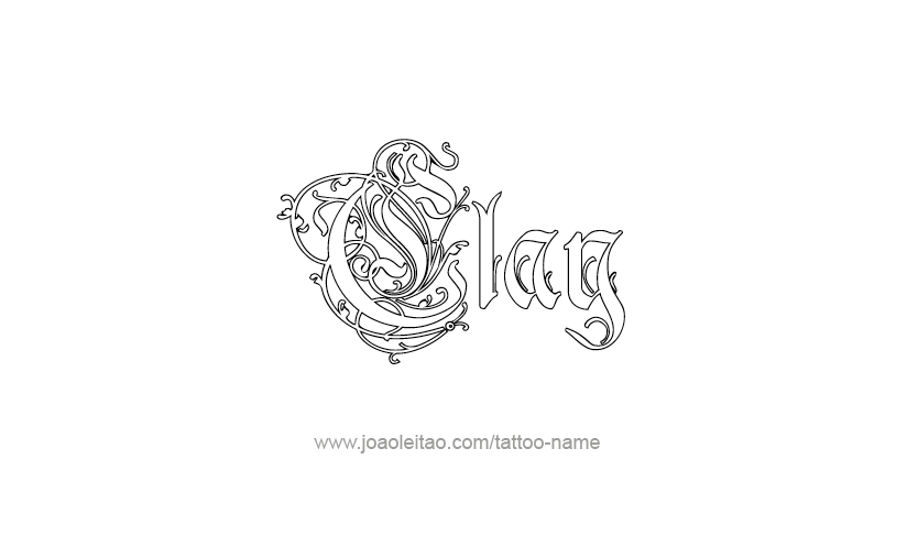 Tattoo Design  Name Clay   