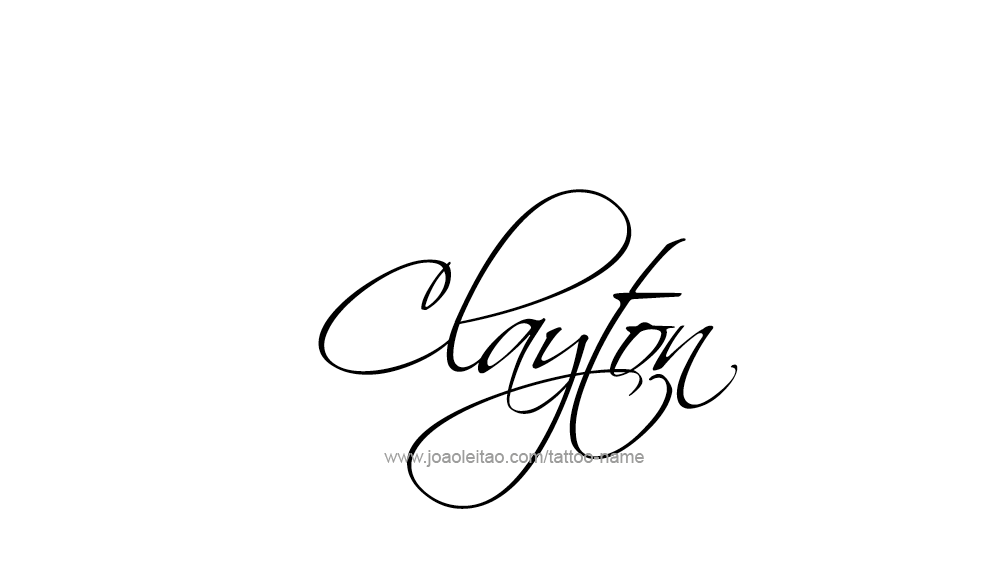 Tattoo Design  Name Clayton   