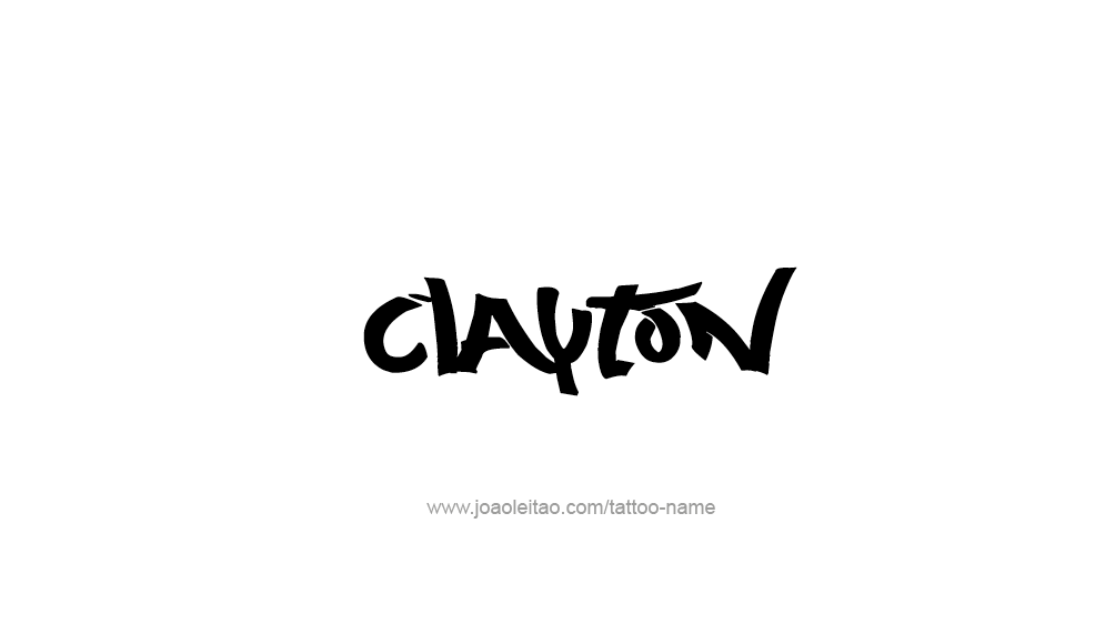 Tattoo Design  Name Clayton   