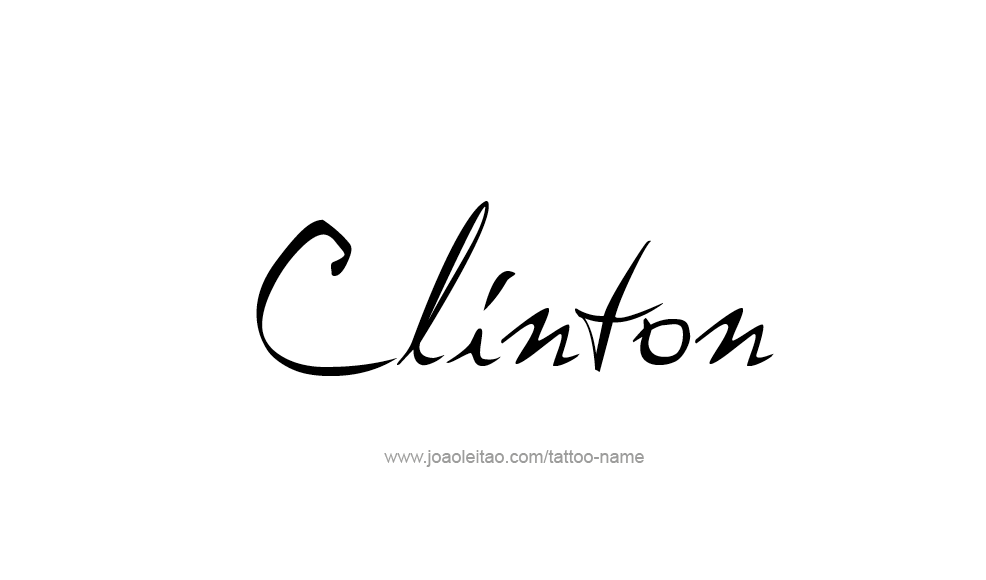 Tattoo Design  Name Clinton   