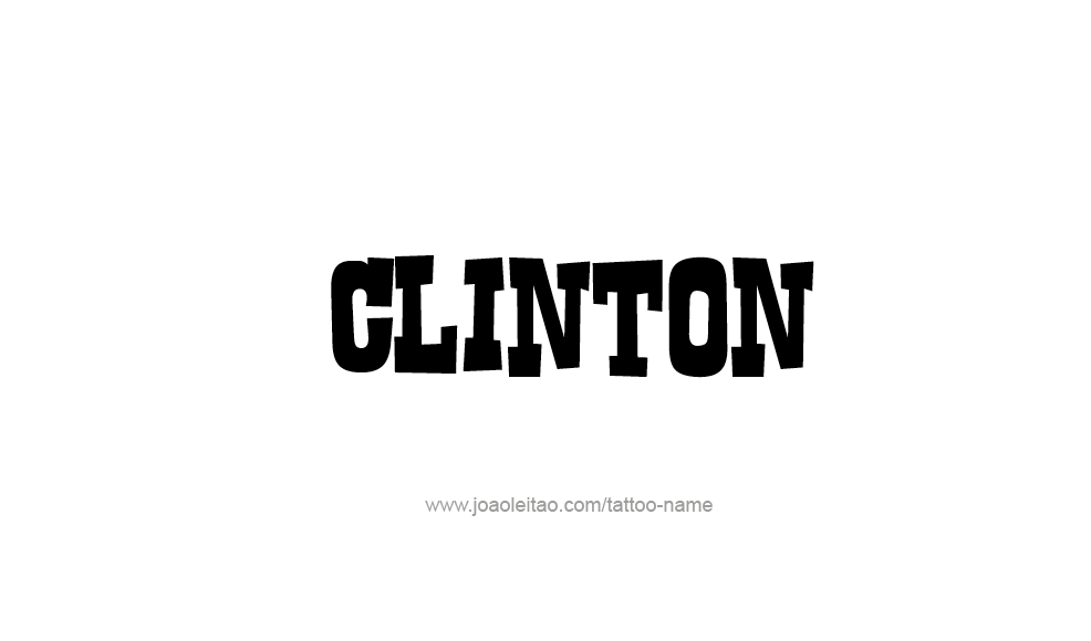 Tattoo Design  Name Clinton   