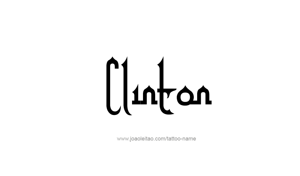 Tattoo Design  Name Clinton   