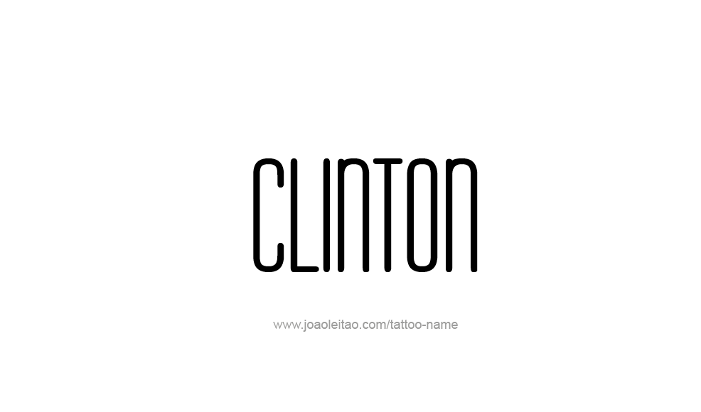 Tattoo Design  Name Clinton   