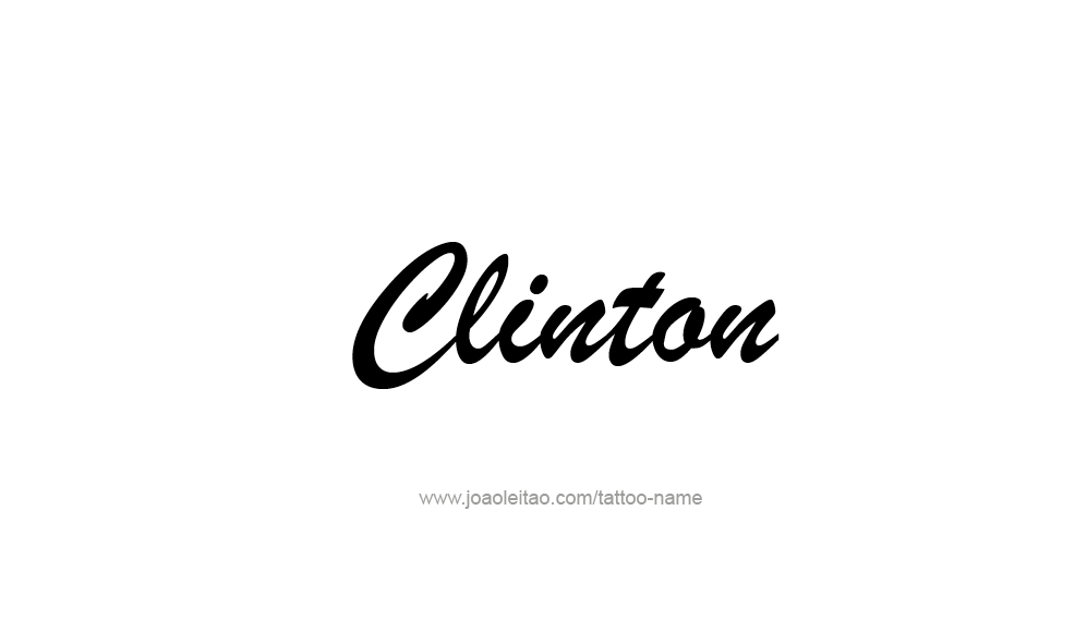 Tattoo Design  Name Clinton   