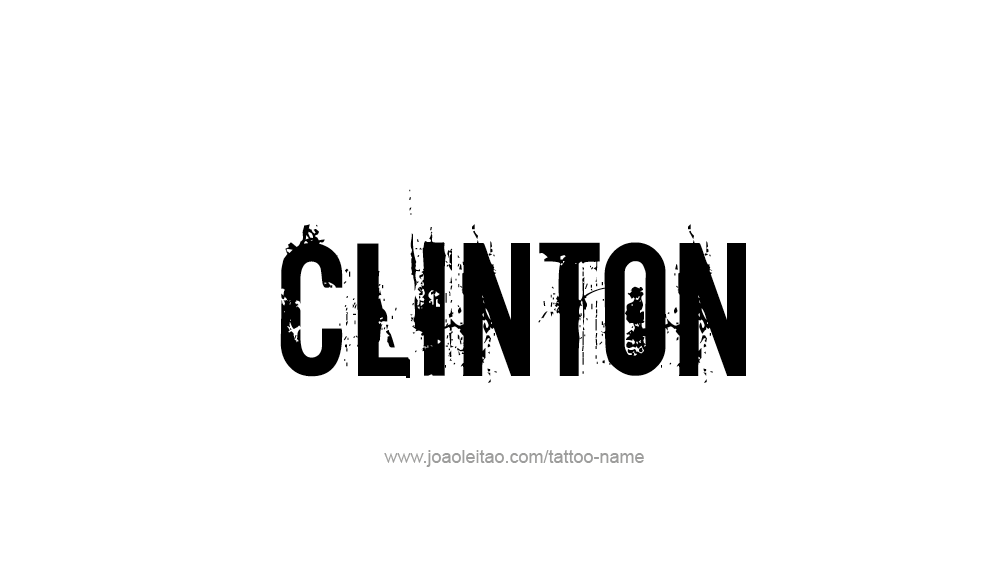 Tattoo Design  Name Clinton   