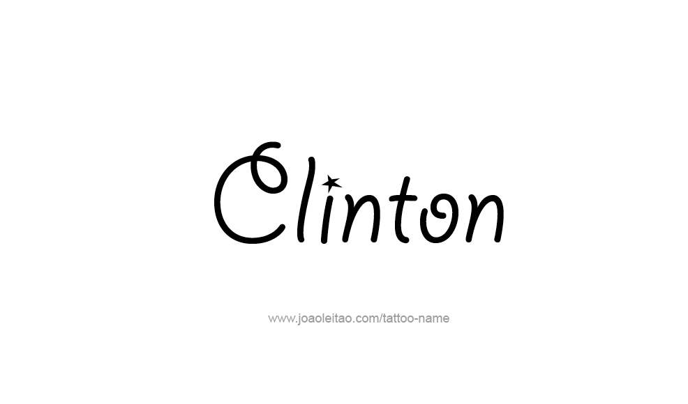 Tattoo Design  Name Clinton   