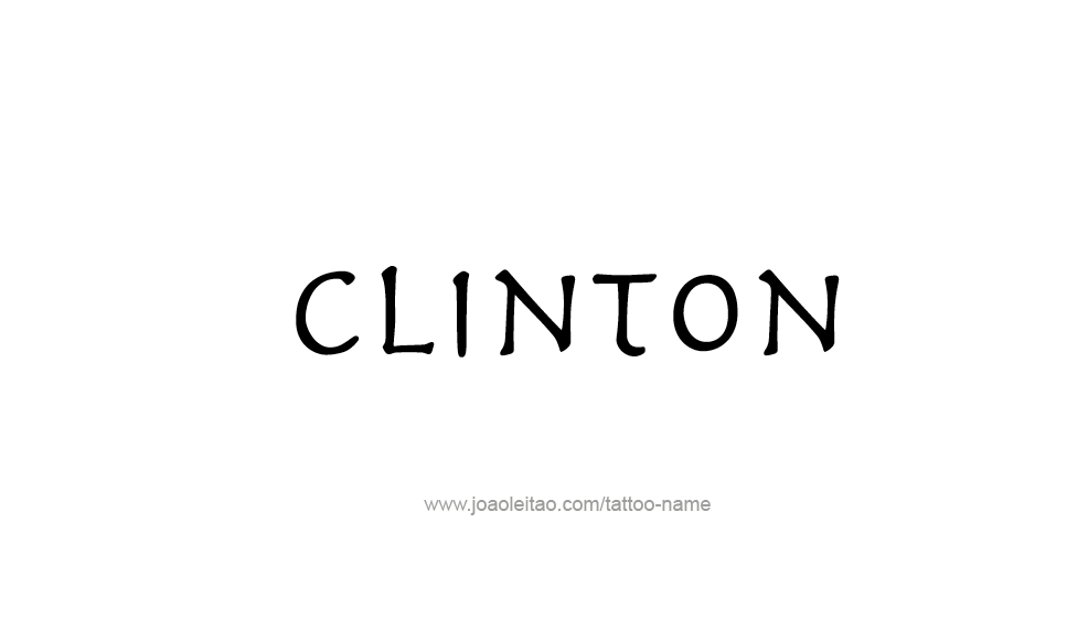 Tattoo Design  Name Clinton   