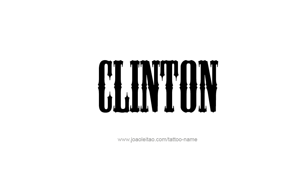 Tattoo Design  Name Clinton   