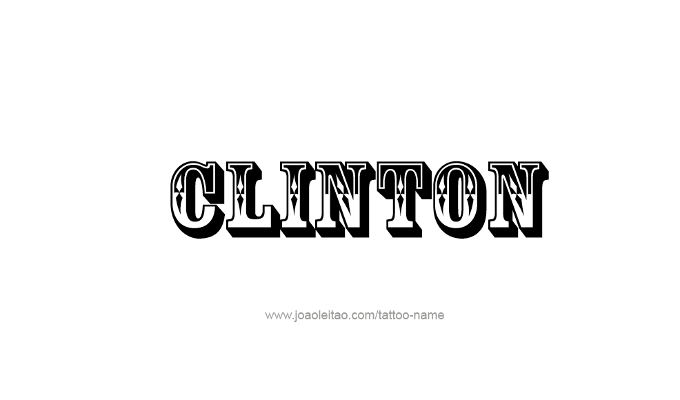 Tattoo Design  Name Clinton   