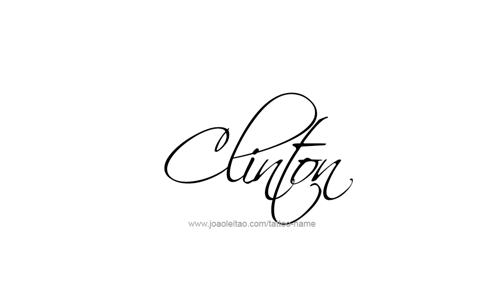 Tattoo Design  Name Clinton   