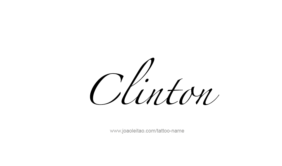 Tattoo Design  Name Clinton   