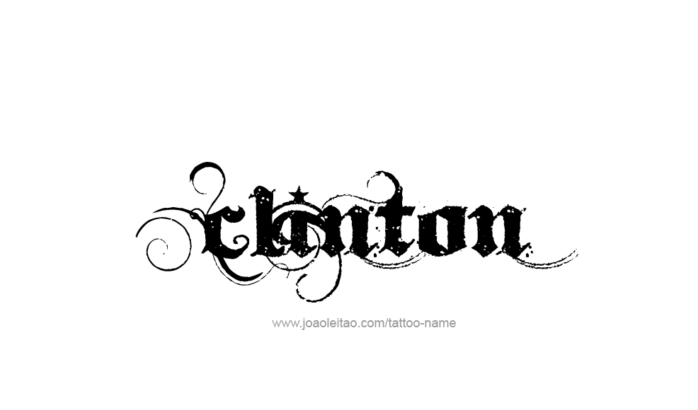 Tattoo Design  Name Clinton   