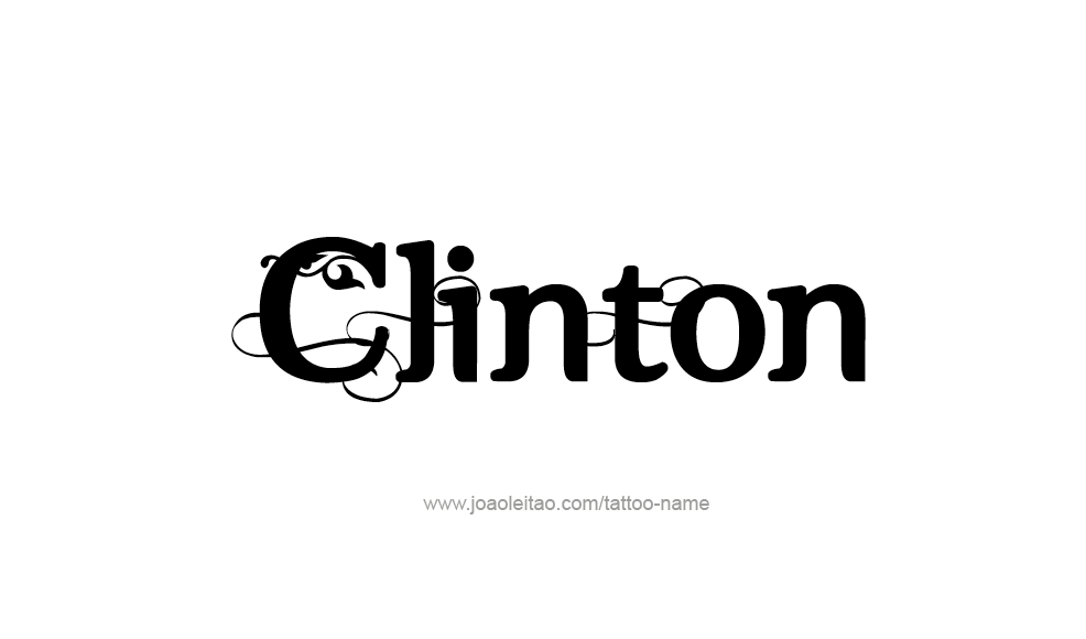 Tattoo Design  Name Clinton   