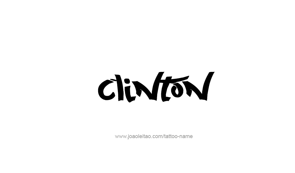 Tattoo Design  Name Clinton   