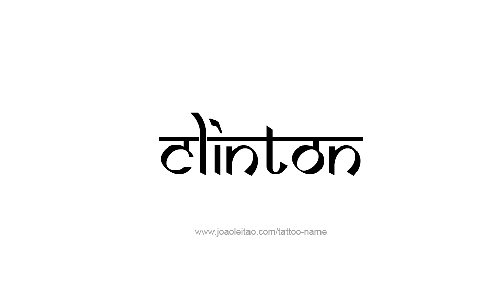 Tattoo Design  Name Clinton   