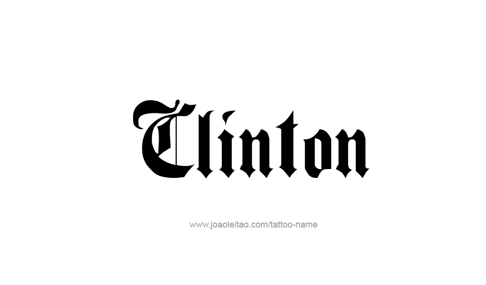 Tattoo Design  Name Clinton   