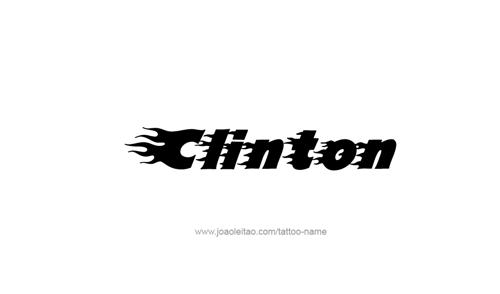 Tattoo Design  Name Clinton   