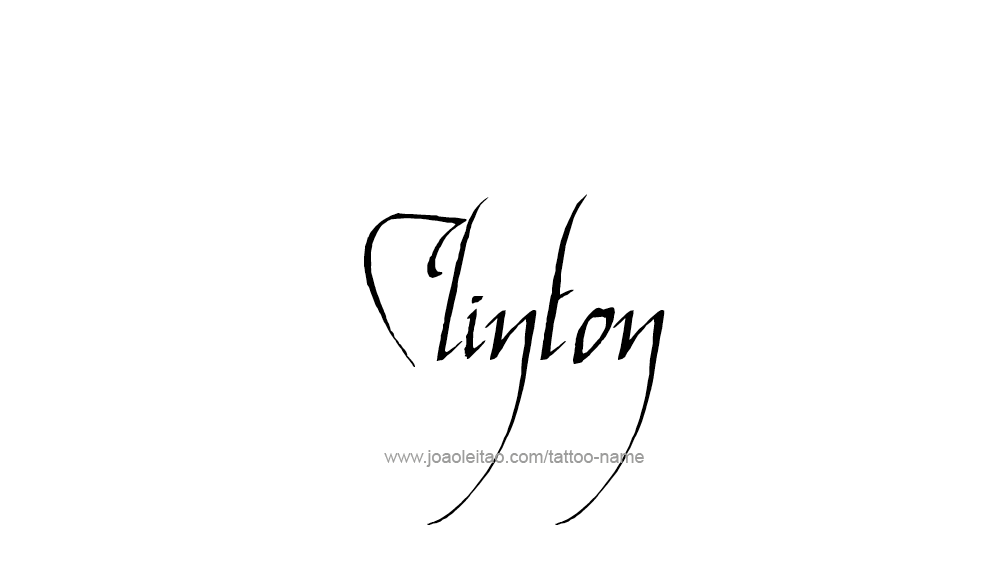 Tattoo Design  Name Clinton   