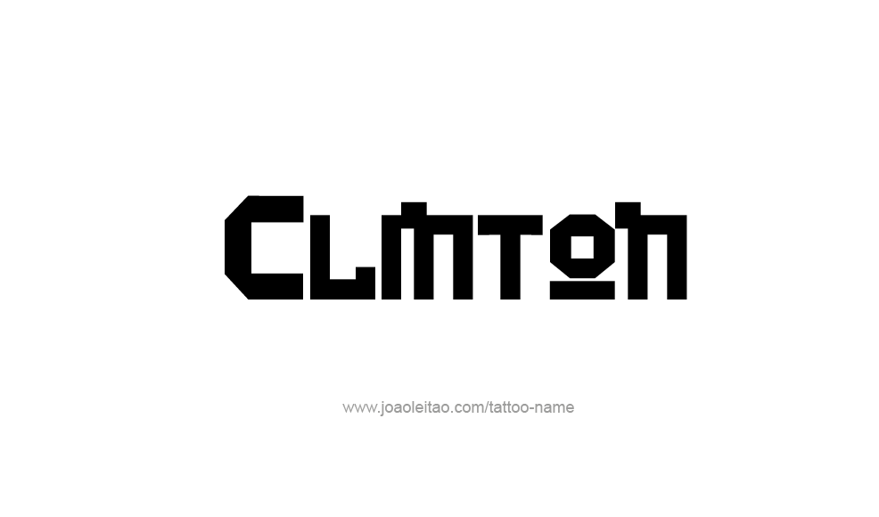 Tattoo Design  Name Clinton   